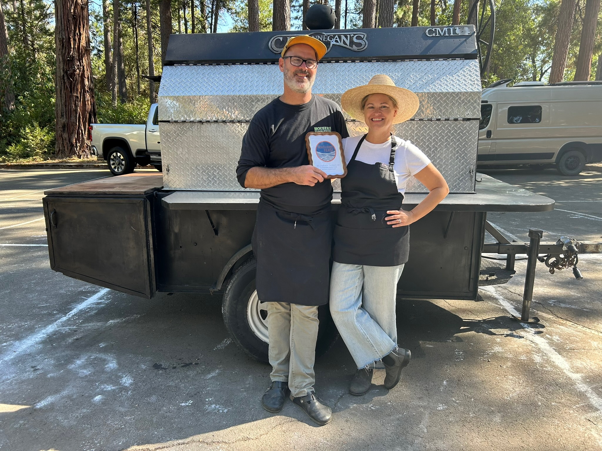 Kate and Max with their Rib Cook-Off award
